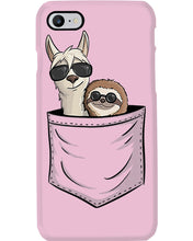 Load image into Gallery viewer, Cool Llama And Sloth In Pocket Meaningful Gift Phone case