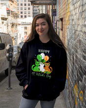 Load image into Gallery viewer, Lovely Cat And Balloons Happy St Patrick's Day Gift For Cat Lovers Hoodie