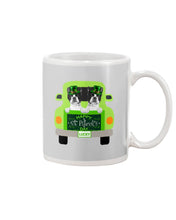 Load image into Gallery viewer, Boston Terrier Let's Go Travel Green Car St Patrick's Day Gift For Dog Lovers Mug