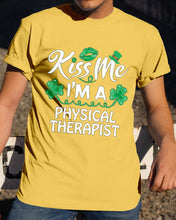 Load image into Gallery viewer, Physical Therapist Green Lip Shamrock St. Patrick's Day Color Changing Mug Guys Tee