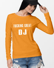 Load image into Gallery viewer, Fucking Great DJ Black And White Printed Mug Unisex Long Sleeve