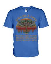Load image into Gallery viewer, Sing Me A Song Dragonfly Retro Vintage Guys V-Neck