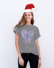 Load image into Gallery viewer, Purple Wings Gift For Angel Grandpa I Used To Be His Angel Guys Tee