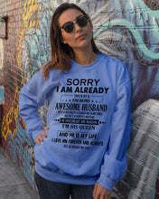 Load image into Gallery viewer, A Freaking Awesome Husband Is My Life Sweatshirt