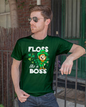 Load image into Gallery viewer, Funny Leprechaun Floss Like A Boss Shamrock Design St Patrick's Day Gift Guys Tee
