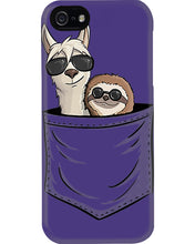 Load image into Gallery viewer, Cool Llama And Sloth In Pocket Meaningful Gift Phone case