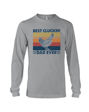 Load image into Gallery viewer, Best Cluckin' Dad Ever Retro Vintage Gift For Dad Unisex Long Sleeve