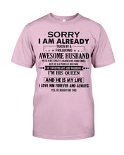 Load image into Gallery viewer, A Freaking Awesome Husband Is My Life Guys Tee