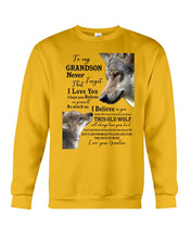 Load image into Gallery viewer, Wolf Grandma Gift For Grandson Believe In Yourself Sweatshirt