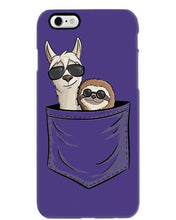 Load image into Gallery viewer, Cool Llama And Sloth In Pocket Meaningful Gift Phone case