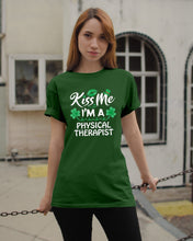 Load image into Gallery viewer, Physical Therapist Green Lip Shamrock St. Patrick's Day Color Changing Mug Guys Tee