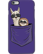 Load image into Gallery viewer, Cool Llama And Sloth In Pocket Meaningful Gift Phone case
