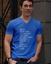 Load image into Gallery viewer, Splints Button Hook Therapy Putty Goniometer Resistance Bands Guys V-Neck