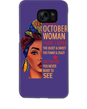 Load image into Gallery viewer, Im An October Woman I Have Three Sides Birthday Gift Phone case