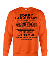 Load image into Gallery viewer, A Freaking Awesome Husband Is My Life Sweatshirt