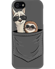 Load image into Gallery viewer, Cool Llama And Sloth In Pocket Meaningful Gift Phone case