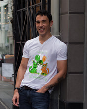 Load image into Gallery viewer, Lovely Cat And Balloons Happy St Patrick's Day Gift For Cat Lovers Guys V-Neck