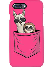Load image into Gallery viewer, Cool Llama And Sloth In Pocket Meaningful Gift Phone case