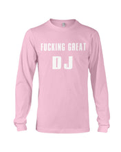 Load image into Gallery viewer, Fucking Great DJ Black And White Printed Mug Unisex Long Sleeve