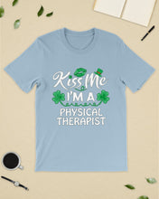 Load image into Gallery viewer, Physical Therapist Green Lip Shamrock St. Patrick's Day Color Changing Mug Guys Tee