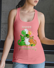 Load image into Gallery viewer, Lovely Cat And Balloons Happy St Patrick's Day Gift For Cat Lovers Ladies Flowy Tank