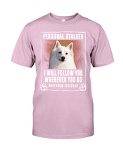 Load image into Gallery viewer, American Eskimo Personal Stalker St. Patrick's Day Printed Mug Guys Tee