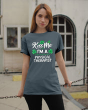 Load image into Gallery viewer, Physical Therapist Green Lip Shamrock St. Patrick's Day Color Changing Mug Guys Tee