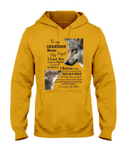 Load image into Gallery viewer, Wolf Grandma Gift For Grandson Believe In Yourself Hoodie