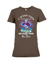 Load image into Gallery viewer, Rose Mandala Pattern I Need You Here Gift For Angel Dad Ladies Tee