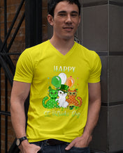 Load image into Gallery viewer, Lovely Cat And Balloons Happy St Patrick's Day Gift For Cat Lovers Guys V-Neck