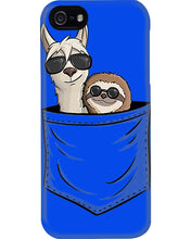 Load image into Gallery viewer, Cool Llama And Sloth In Pocket Meaningful Gift Phone case