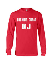 Load image into Gallery viewer, Fucking Great DJ Black And White Printed Mug Unisex Long Sleeve