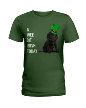 Load image into Gallery viewer, Black Cocker Spaniel Irish Today Green St. Patrick's Day Printed Mug Ladies Tee