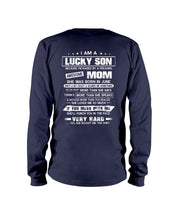 Load image into Gallery viewer, Lucky Son Who Raised By A Freaking Awesome June Mom Unisex Long Sleeve