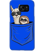 Load image into Gallery viewer, Cool Llama And Sloth In Pocket Meaningful Gift Phone case