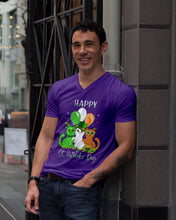 Load image into Gallery viewer, Lovely Cat And Balloons Happy St Patrick's Day Gift For Cat Lovers Guys V-Neck