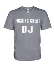Load image into Gallery viewer, Fucking Great DJ Black And White Printed Mug Guys V-Neck