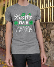 Load image into Gallery viewer, Physical Therapist Green Lip Shamrock St. Patrick's Day Color Changing Mug Guys Tee