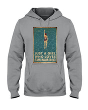 Load image into Gallery viewer, Just A Girl Who Loves Swimming Gift For Girls Hoodie