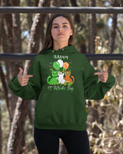 Load image into Gallery viewer, Lovely Cat And Balloons Happy St Patrick's Day Gift For Cat Lovers Hoodie