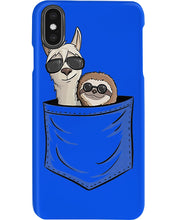 Load image into Gallery viewer, Cool Llama And Sloth In Pocket Meaningful Gift Phone case