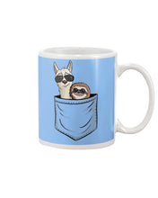 Load image into Gallery viewer, Cool Llama And Sloth In Pocket Meaningful Gift Mug