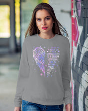 Load image into Gallery viewer, Purple Wings Gift For Angel Grandpa I Used To Be His Angel Sweatshirt