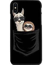 Load image into Gallery viewer, Cool Llama And Sloth In Pocket Meaningful Gift Phone case