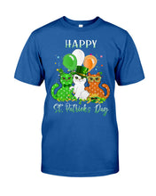 Load image into Gallery viewer, Lovely Cat And Balloons Happy St Patrick's Day Gift For Cat Lovers Guys Tee