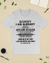 Load image into Gallery viewer, A Freaking Awesome Husband Is My Life Guys Tee