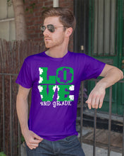 Load image into Gallery viewer, 2nd Grade Love White Clover St Patrick's Day Gift For Teacher Guys Tee