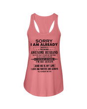 Load image into Gallery viewer, A Freaking Awesome Husband Is My Life Ladies Flowy Tank