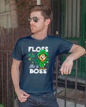 Load image into Gallery viewer, Funny Leprechaun Floss Like A Boss Shamrock Design St Patrick's Day Gift Guys Tee