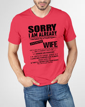 Load image into Gallery viewer, She's My Whole World Gift For Husband Guys V-Neck